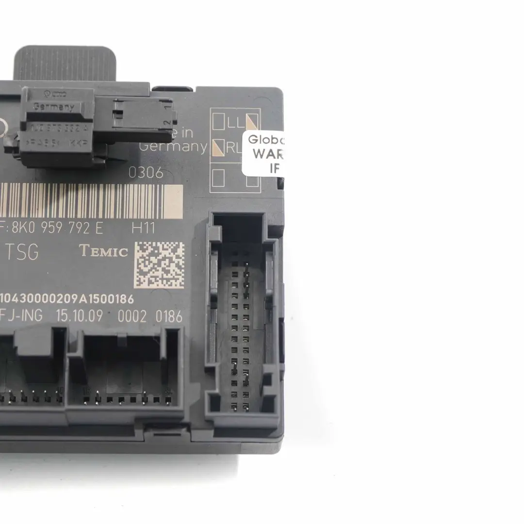 Tür modul vorne links Steuergerät Modul ECU für Audi A4 B8 mit Teilenummer 8K0959792J Audi A4 B8 Tür modul vorne links Steuergerät Modul ECU - SKU 8K0959792J - Teilenummer 8K0959792J