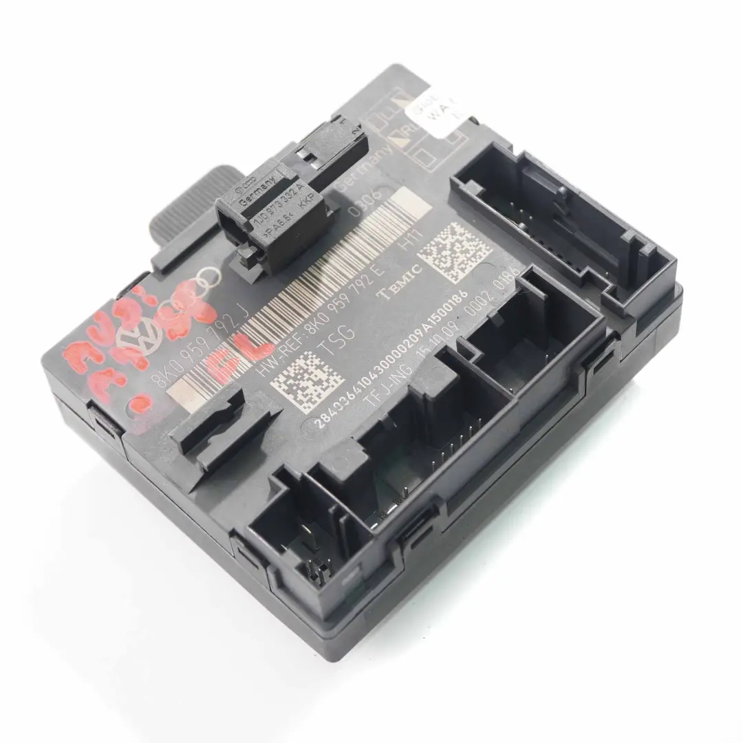 Audi A4 B8 Moduł Drzwi Lewy Przód - SKU 8K0959792J - Numer Części 8K0959792J