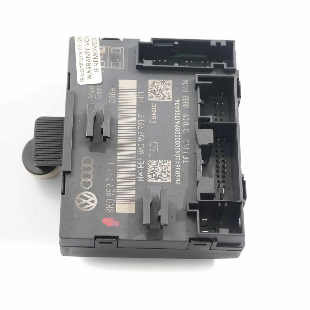 Door Module Front Right O/S Control Unit Module ECU to Audi A4 B8 with Part number 8K0959793J Audi A4 B8 Door Module Front Right O/S Control Unit Module ECU - SKU 8K0959793J - Part number 8K0959793J