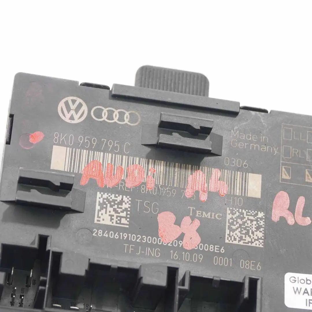 Door Module Rear Left Right N/O/S Control Unit Module ECU Audi A4 B8 - SKU 8K0959795C - Part number 8K0959795C
