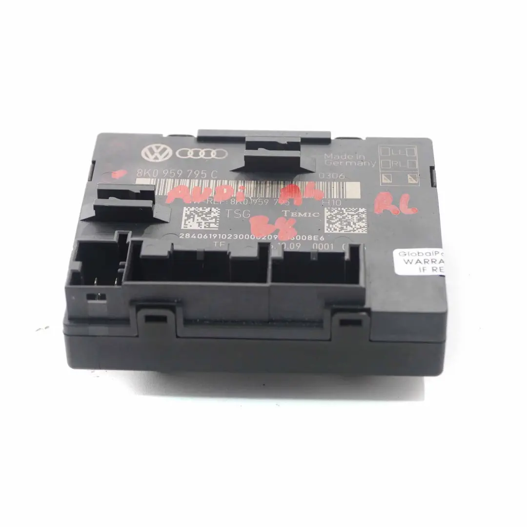 Tür modul hinten links Rechts Steuergerät Modul ECU für Audi A4 B8 mit Teilenummer 8K0959795C Audi A4 B8 Tür modul hinten links Rechts Steuergerät Modul ECU - SKU 8K0959795C - Teilenummer 8K0959795C