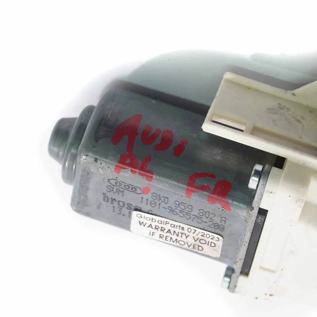 Motor Elevador Audi A4 B8 Delantero Derecho Puerta Accionamiento - SKU 8K0959802A - Número de pieza 8K0959802A