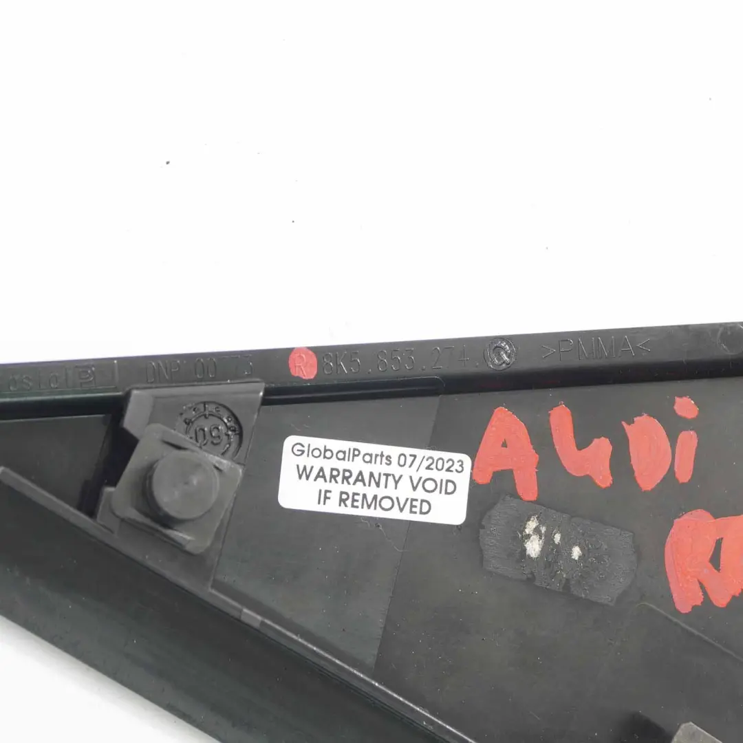 Cache De La Garniture De La Porte Arrière Droite pour Audi A4 B8 à propos du numéro de pièce 8K5853274 Audi A4 B8 Cache De La Garniture De La Porte Arrière Droite - SKU 8K5853274 - Numéro de pièce 8K5853274