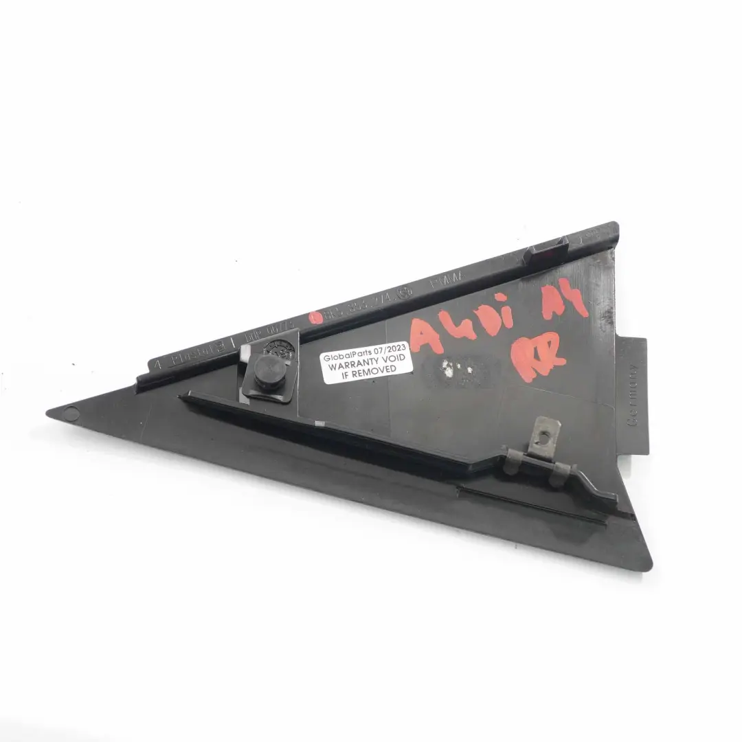 Audi A4 B8 Triángulo Cubierta Esquina Puerta Trasera Derecha - SKU 8K5853274 - Número de pieza 8K5853274