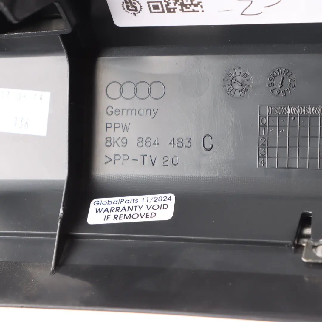 Audi RS4 B8 Moldura de borde cubierta maletero umbral carga cromada - SKU 8K9864483C - Número de pieza 8K9864483C