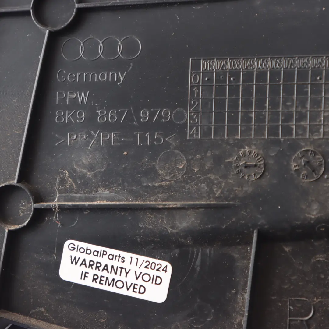 Boot Trunk Interior Trim Cover Right O/S Panel to Audi A4 RS4 B8 Rear with Part number 8K9867979 Audi A4 RS4 B8 Rear Boot Trunk Interior Trim Cover Right O/S Panel - SKU 8K9867979-1 - Part number 8K9867979