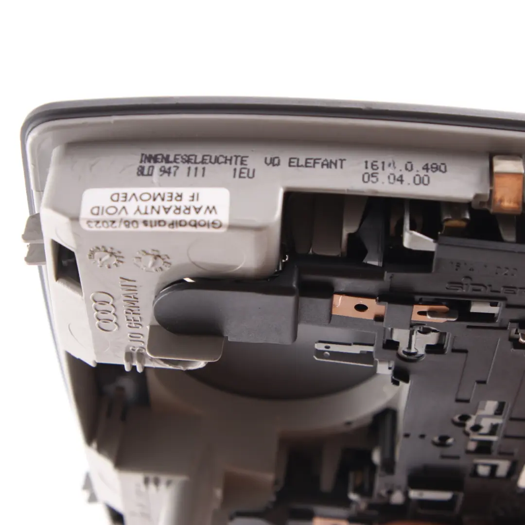 8L Interior Roof Reading Light Lamp Control Grey to Audi A3 with Part number 8L0947111 Audi A3 8L Interior Roof Reading Light Lamp Control Grey - SKU 8L0947111 - Part number 8L0947111