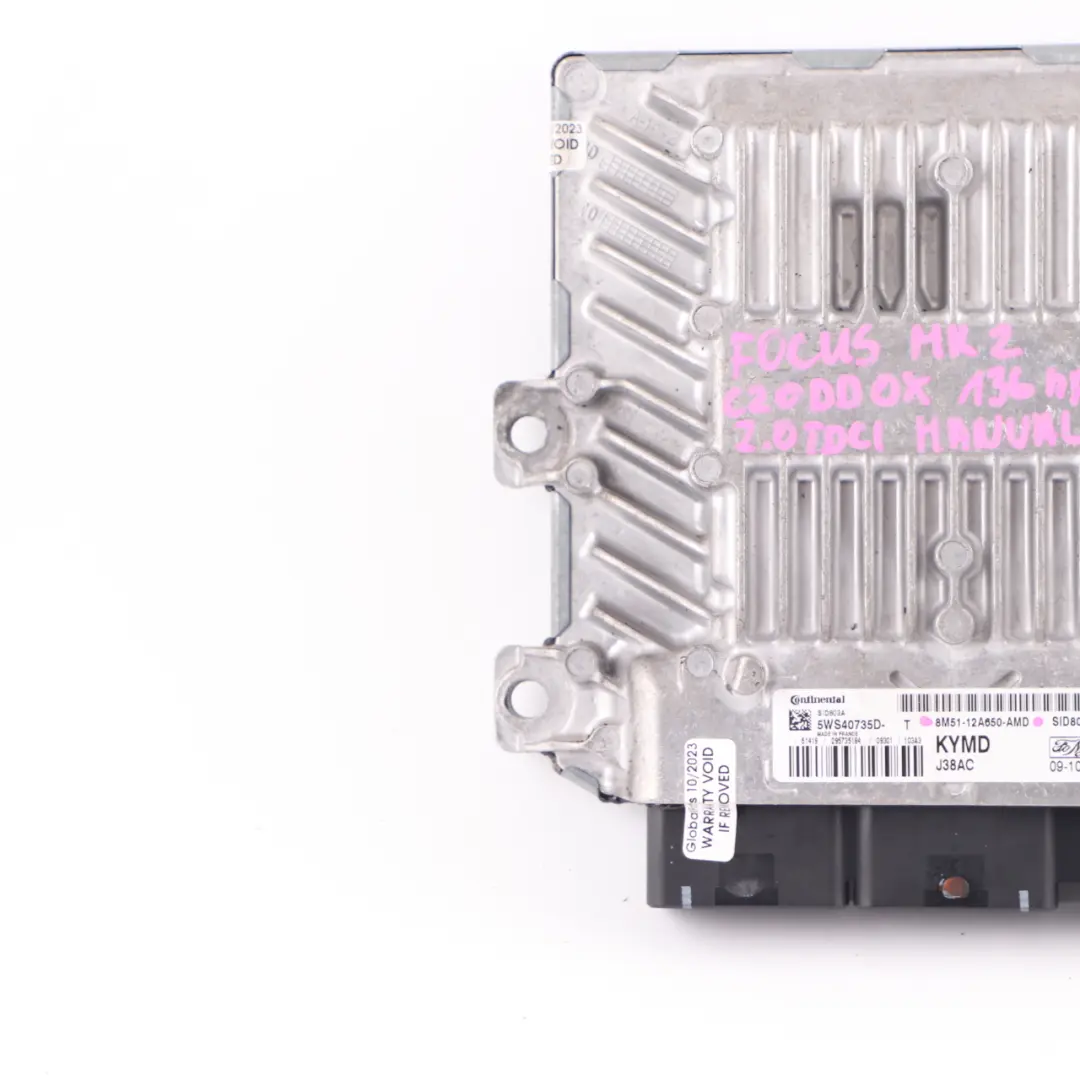 Ford Focus MK2 2.0 TDCI Diesel 136HP Engine Unit Module ECU 8M51-12A650-AMD - SKU 8M5112A650AMD - Part number 8M5112A650AMD