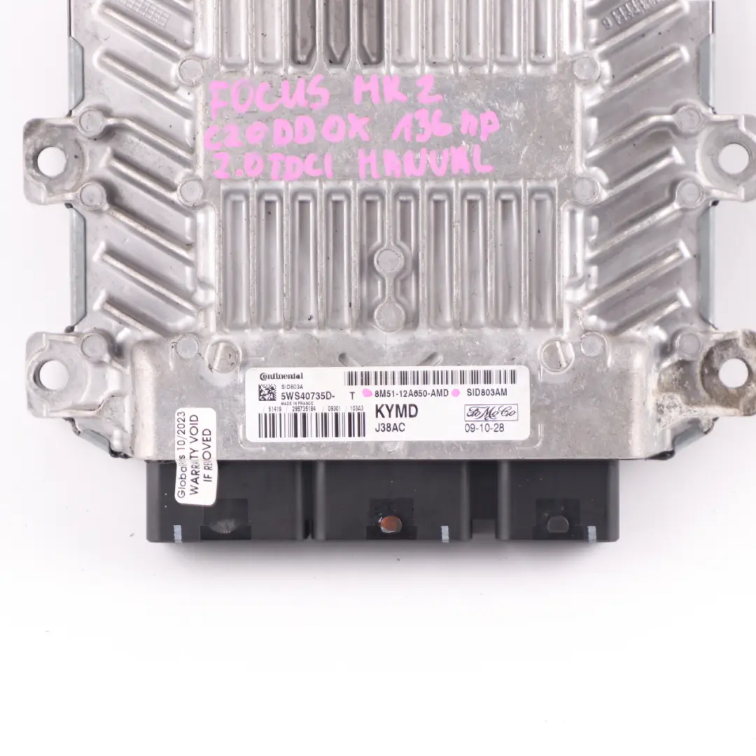 Ford Focus MK2 2.0 TDCI Diesel 136HP Engine Unit Module ECU 8M51-12A650-AMD - SKU 8M5112A650AMD - Part number 8M5112A650AMD