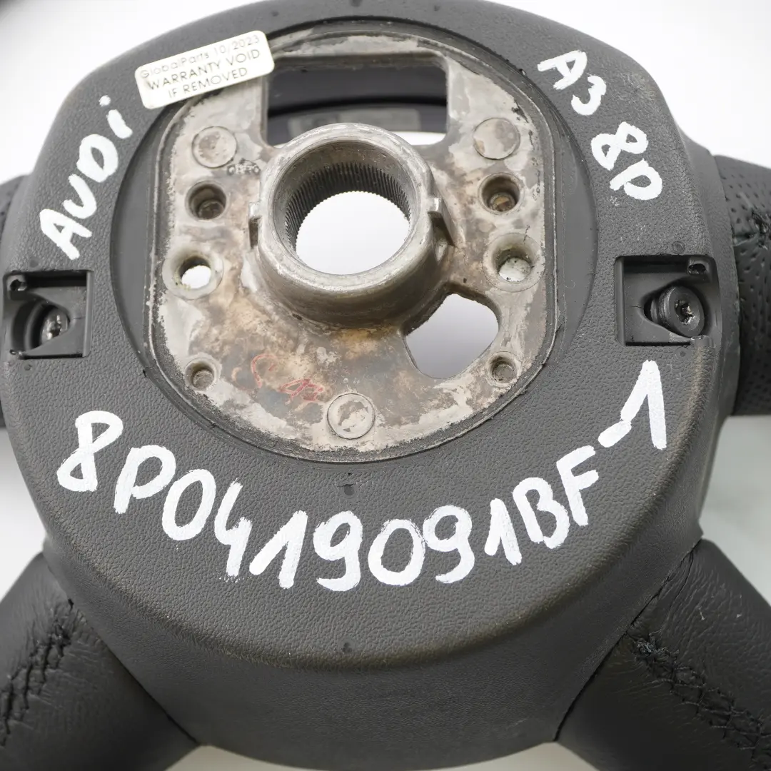 Leather Steering Wheel to Audi A4 B7 NEW Black with Part number 8P0419091BF Audi A4 B7 NEW Black Leather Steering Wheel - SKU 8P0419091BF-1 - Part number 8P0419091BF