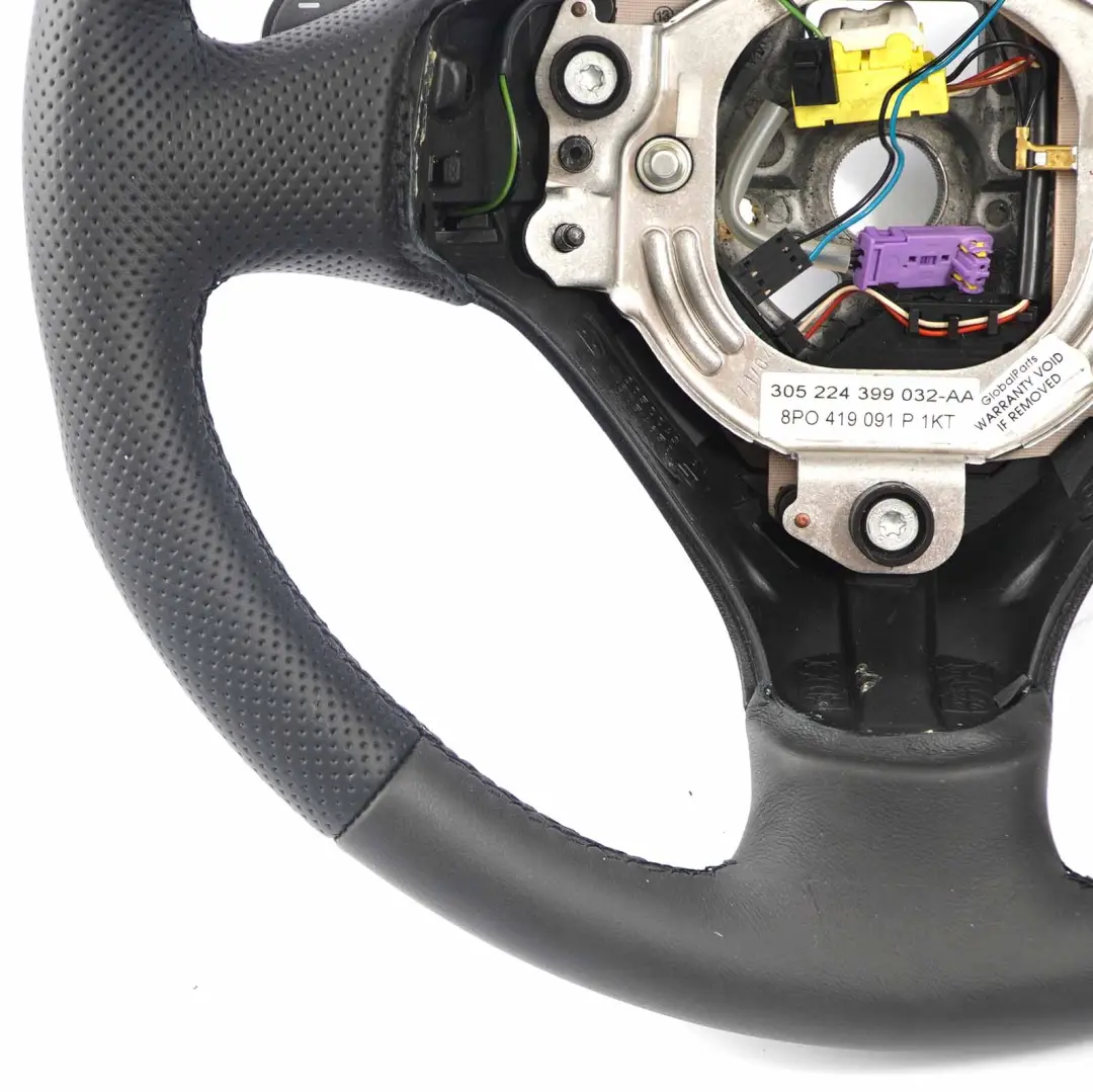 NUEVO Volante de cuero negro Paddle Shift para Audi A3 8P con número de pieza 8P0419091P Audi A3 8P NUEVO Volante de cuero negro Paddle Shift - SKU 8P0419091P-1 - Número de pieza 8P0419091P