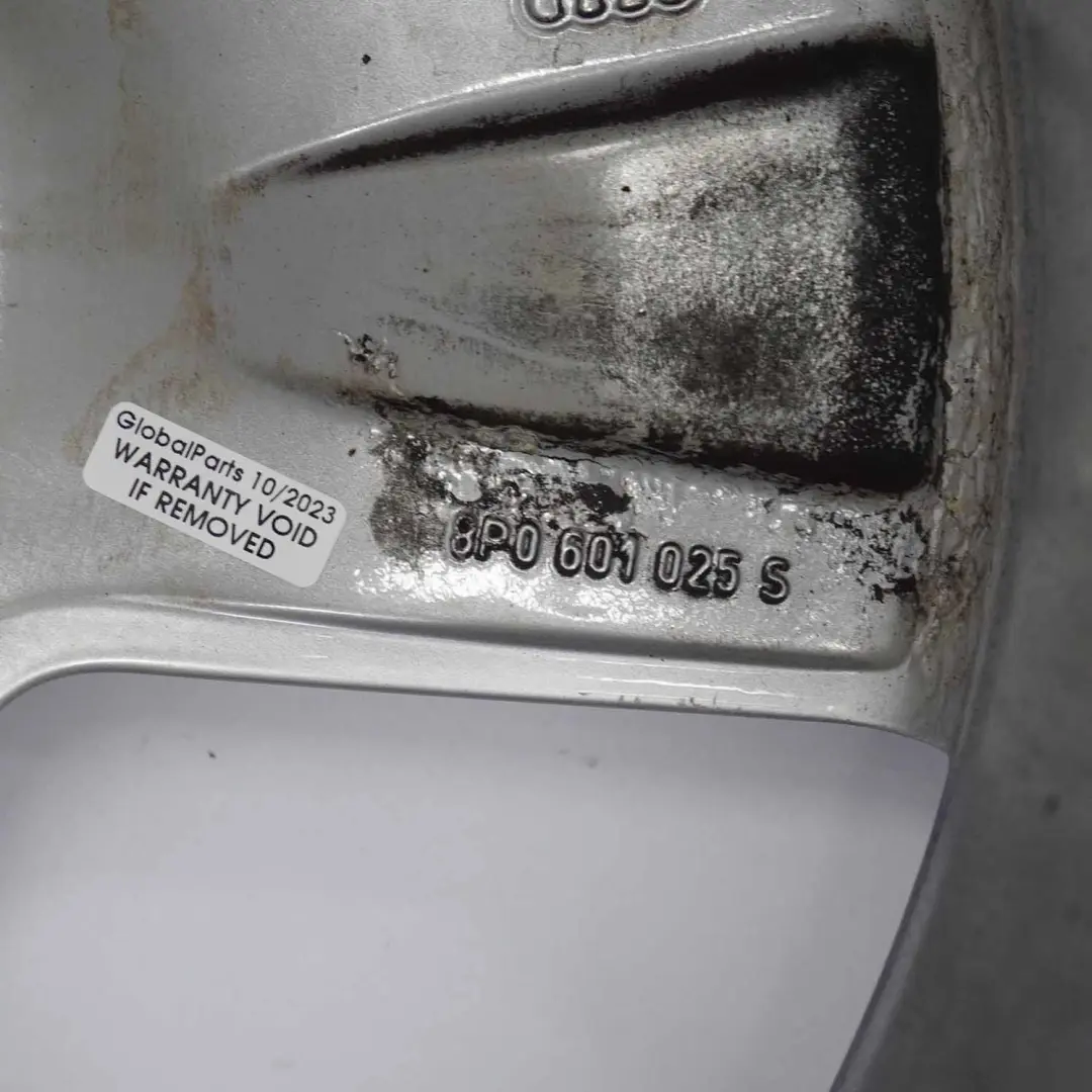 Jantes en alliage argentées 18" ET:54 7,5J Audi A3 8P - SKU 8P0601025S-2 - Numéro de pièce 8P0601025S