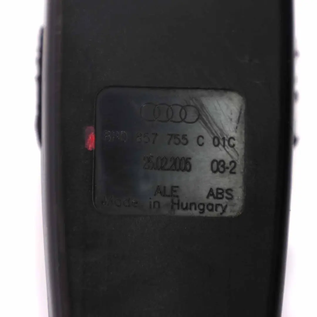 Hebilla cinturón seguridad Pestillo delantero izquierdo para Audi A3 8P con número de pieza 8P0857755 Audi A3 8P Hebilla cinturón seguridad Pestillo delantero izquierdo - SKU 8P0857755 - Número de pieza 8P0857755