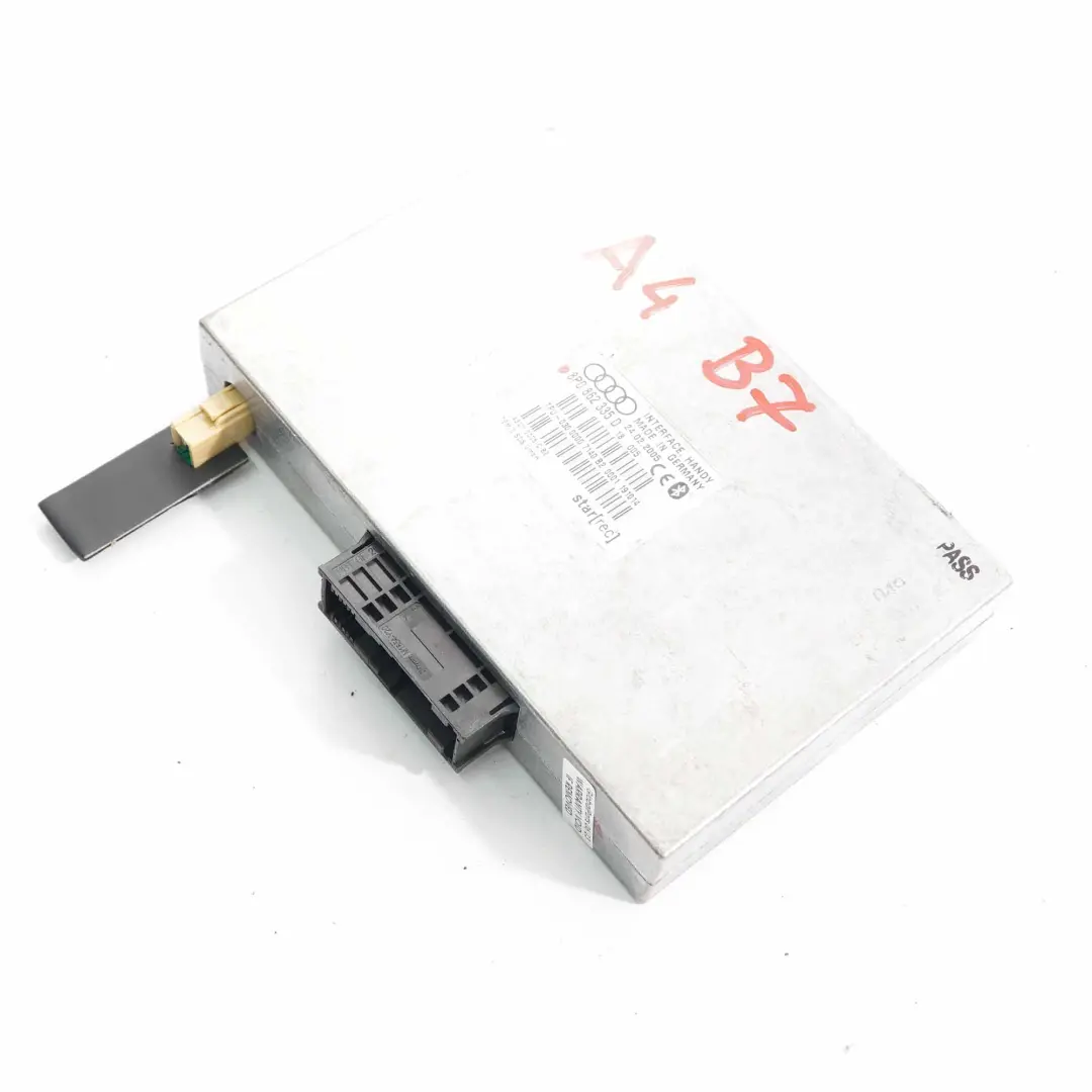 Módulo Bluetooth Interfaz Unidad Control Manos Libres para Audi A4 B7 con número de pieza 8P0862335D Audi A4 B7 Módulo Bluetooth Interfaz Unidad Control Manos Libres - SKU 8P0862335D - Número de pieza 8P0862335D