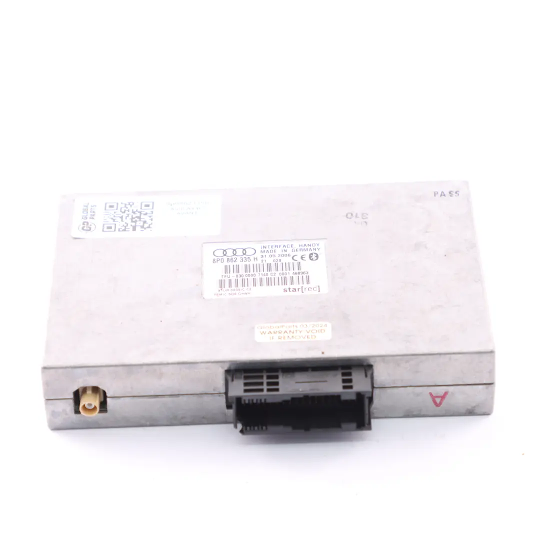 Audi A4 B7 Interfaz Bluetooth Teléfono Módulo Control Conectividad - SKU 8P0862335H - Número de pieza 8P0862335H