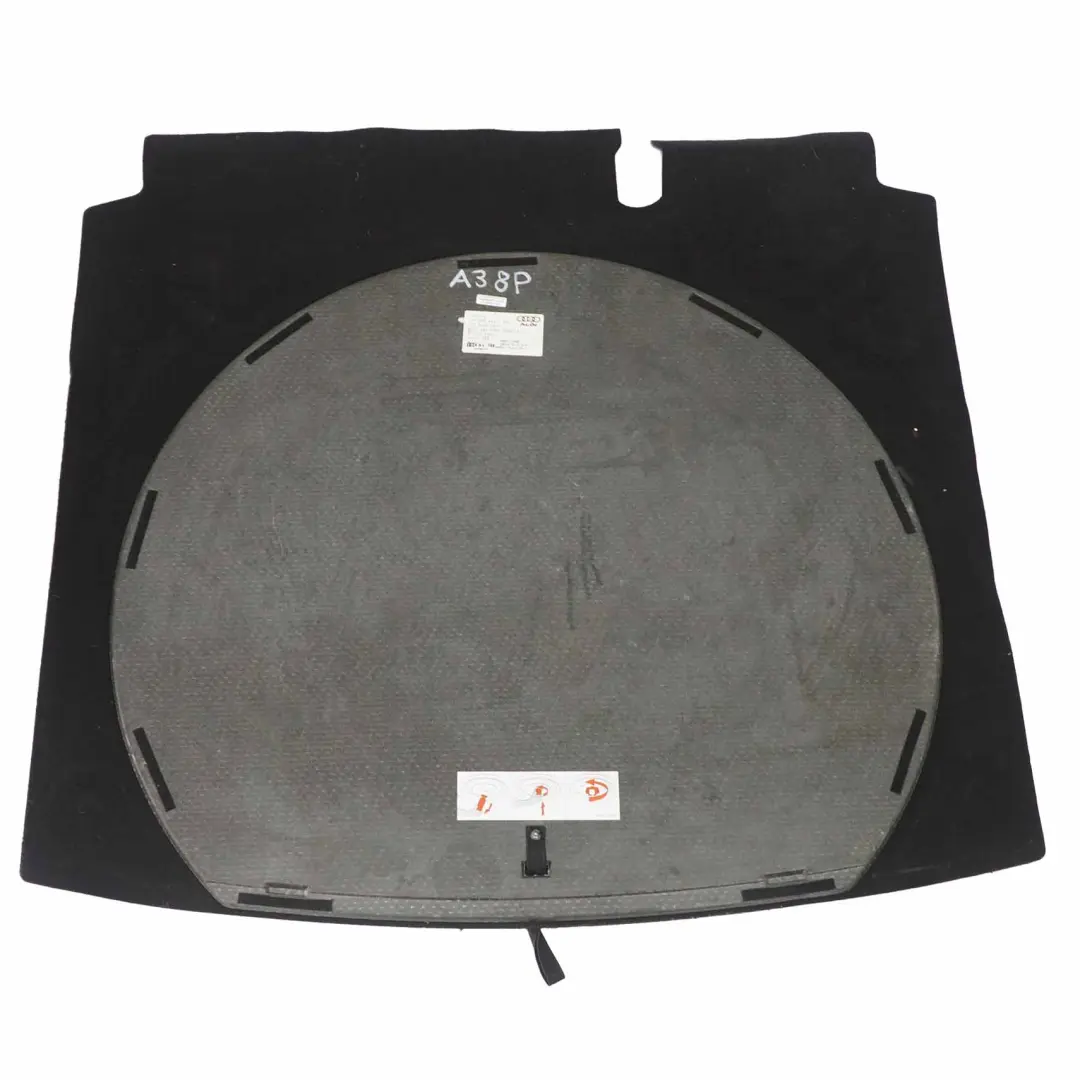 Audi A3 8P Trunk Floor Boot Panel Carpet Black Spare Wheel Cover - SKU 8P0863463 - Part number 8P0863463