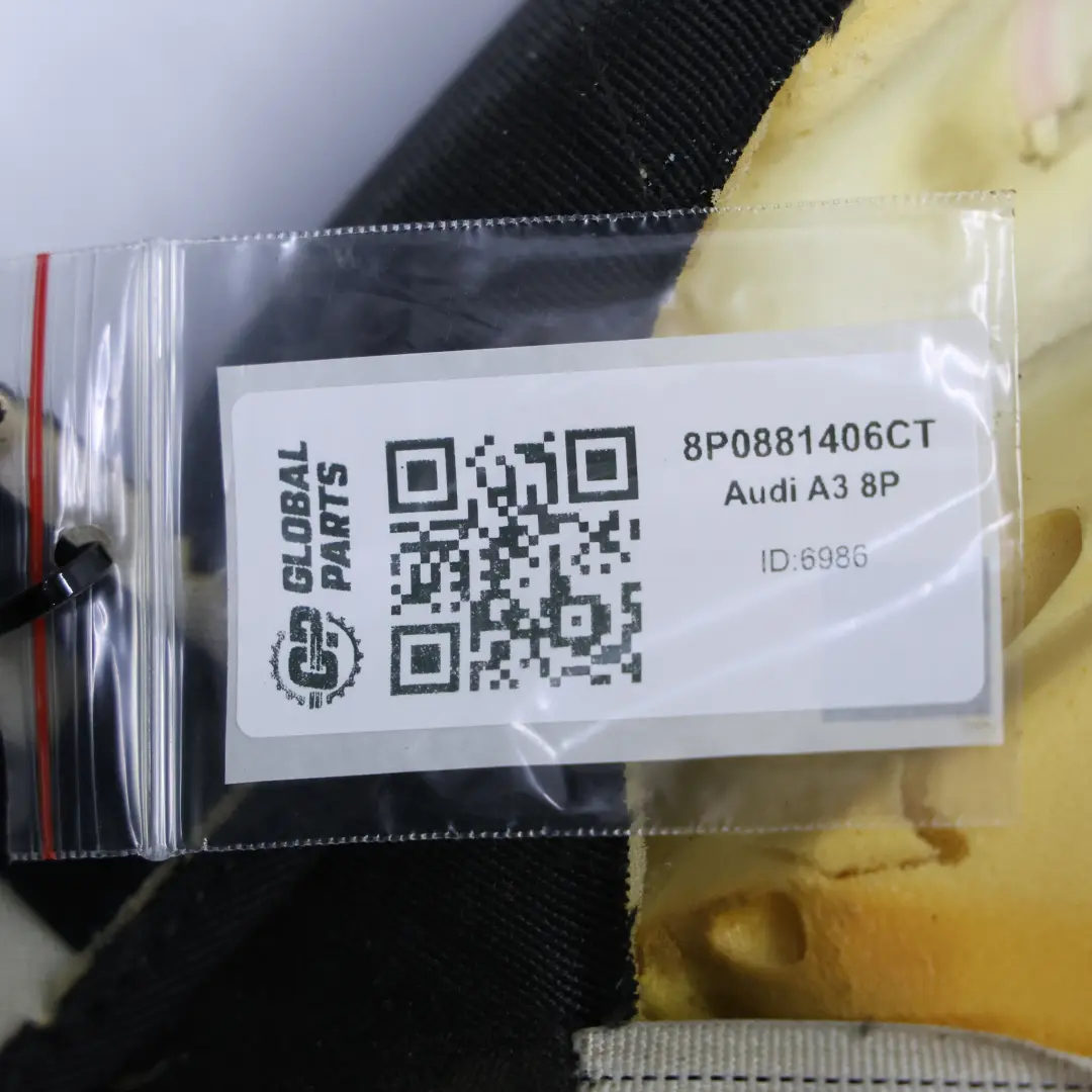 Audi A3 8P Coprisedile Anteriore Sportivo Cuscino Destro Perlnappa Nero Argento - SKU 8P0881406CT - Numero di parte 8P0881406CT