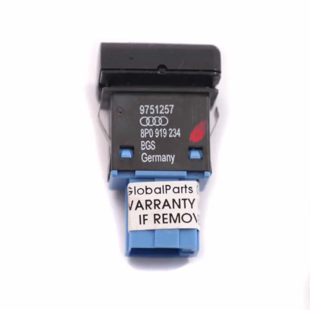 Beifahrer Airbag Schalter Deaktivierung Lampe Taste für Audi A3 8P mit Teilenummer 8P0919234 Audi A3 8P Beifahrer Airbag Schalter Deaktivierung Lampe Taste - SKU 8P0919234 - Teilenummer 8P0919234