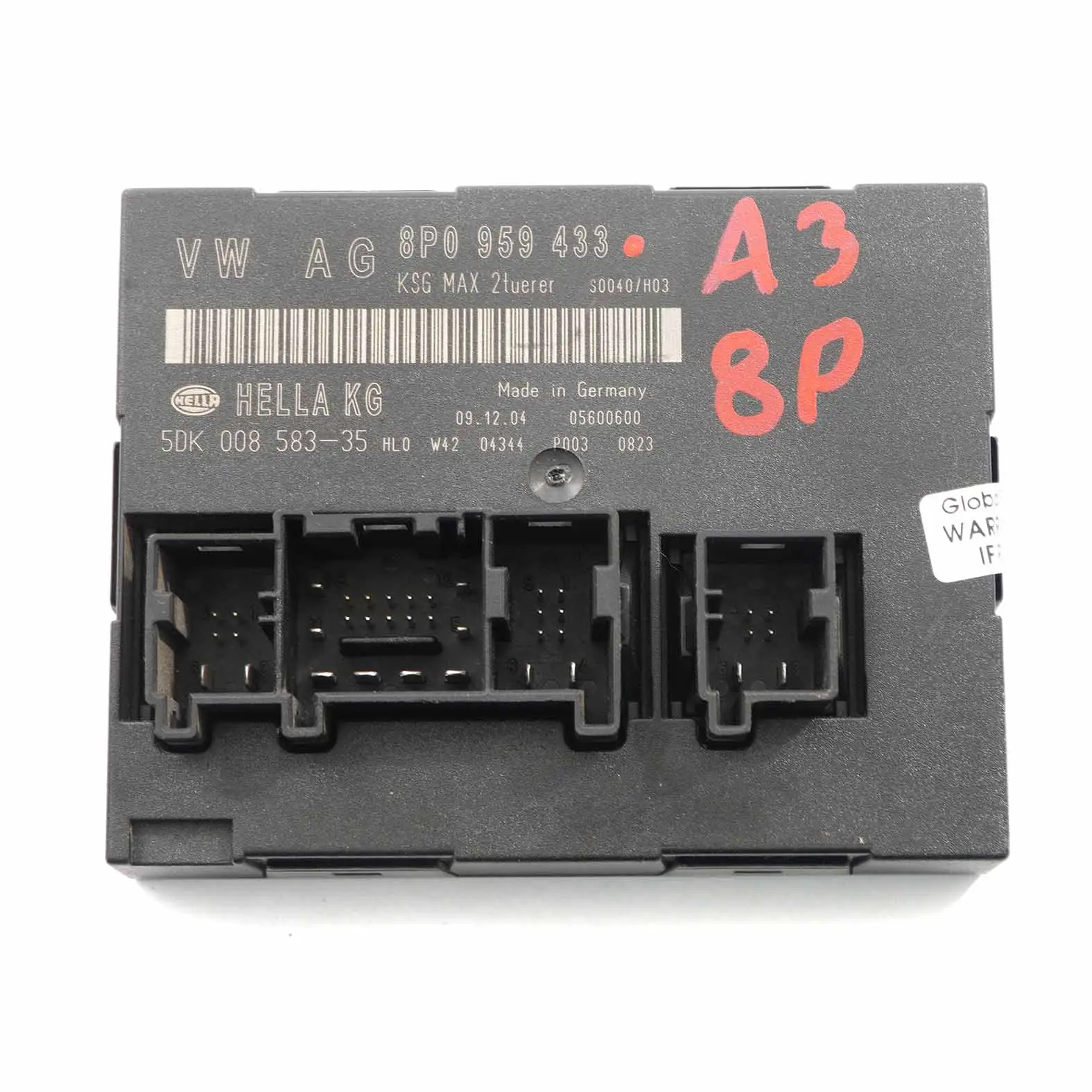 Audi A3 8P Cuerpo Control Confort Unidad Módulo BCM Unidad 8P0959433