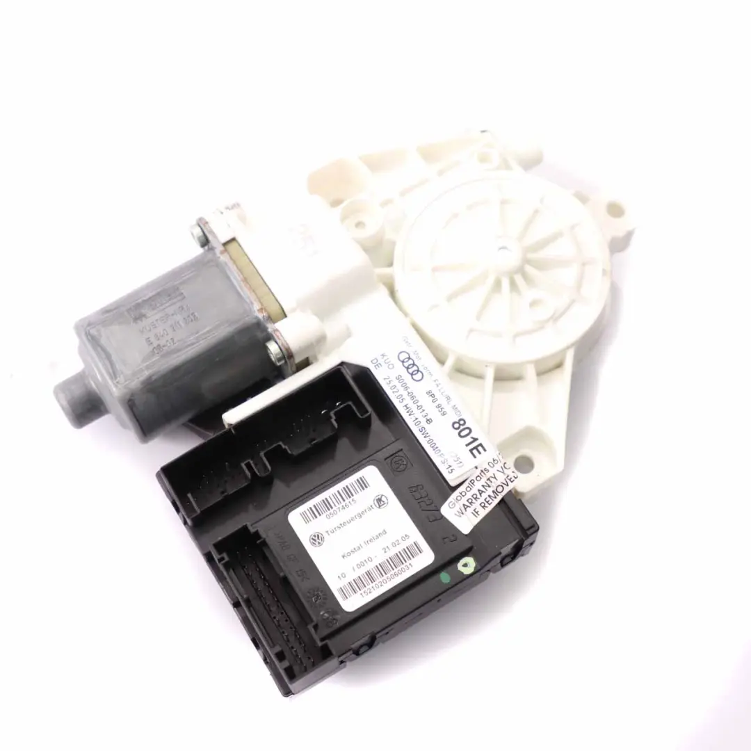 Fensterhebermotor Tür vorne links rechts Antriebseinheit für Audi A3 mit Teilenummer 8P0959801E Audi A3 Fensterhebermotor Tür vorne links rechts Antriebseinheit - SKU 8P0959801E - Teilenummer 8P0959801E