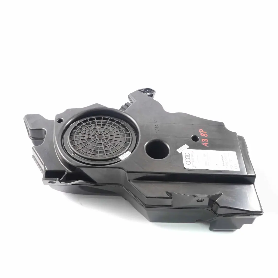 Speaker Subwoofer Rear Trunk Lateral Audio Speaker Panel to Audi A3 8P with Part number 8P3035382 Audi A3 8P Speaker Subwoofer Rear Trunk Lateral Audio Speaker Panel - SKU 8P3035382 - Part number 8P3035382
