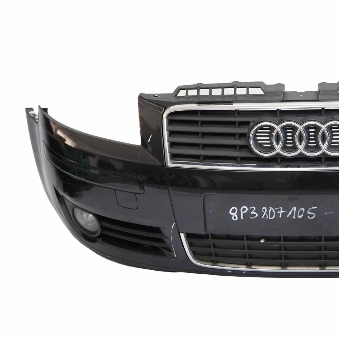 Front Bumper Panel PDC Parktronic Covering Ebony Black LZ9W to Audi A3 8P with Part number 8P3807105 Audi A3 8P Front Bumper Panel PDC Parktronic Covering Ebony Black LZ9W - SKU 8P3807105-ESC - Part number 8P3807105