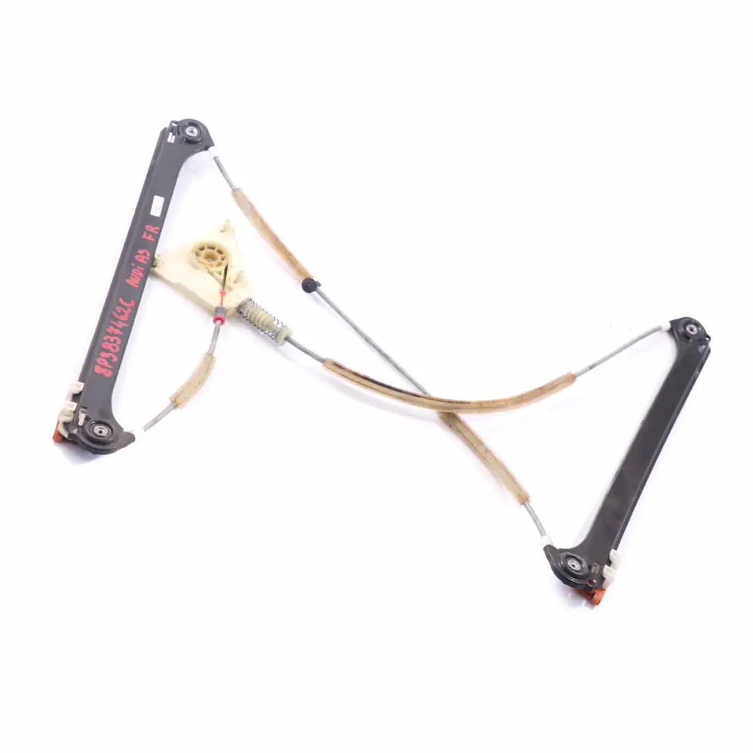 Audi A3 8P Fenster Heber Vorne Rechts Tür Regulator Mechanismus - SKU 8P3837462C - Teilenummer 8P3837462C