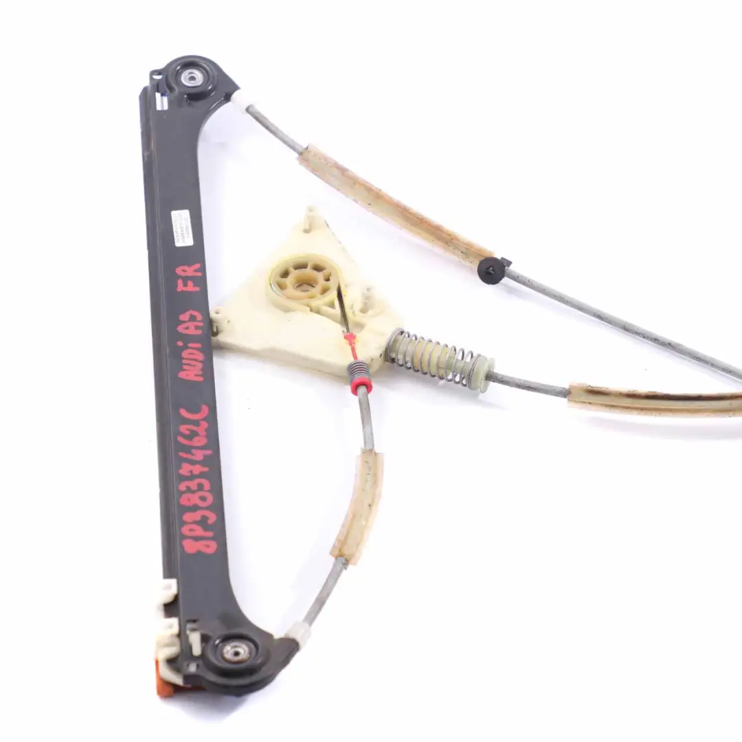 Audi A3 8P Window Lifter Front Right Door O/S Regulator Mechanism - SKU 8P3837462C - Part number 8P3837462C