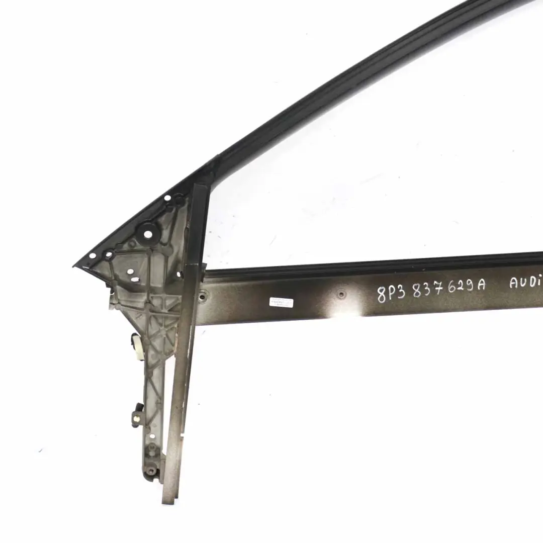 Audi A3 8P Puerta Ventana Vidrio Marco Delantero Izquierdo Surround - SKU 8P3837629A - Número de pieza 8P3837629A