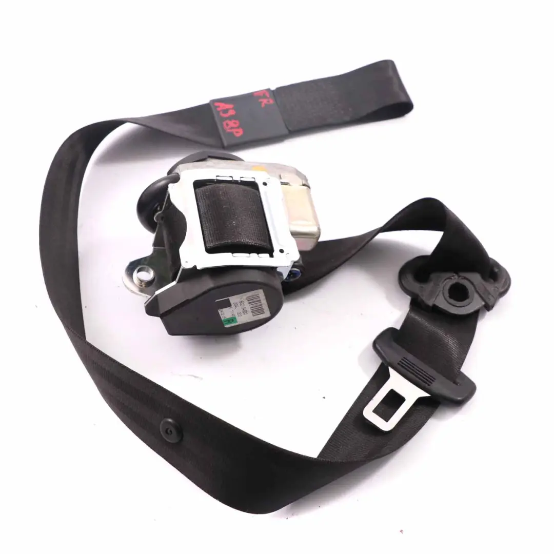 Ceinture de sécurité avant droite pour Audi A3 8P à propos du numéro de pièce 8P3857706A Audi A3 8P Ceinture de sécurité avant droite - SKU 8P3857706A - Numéro de pièce 8P3857706A
