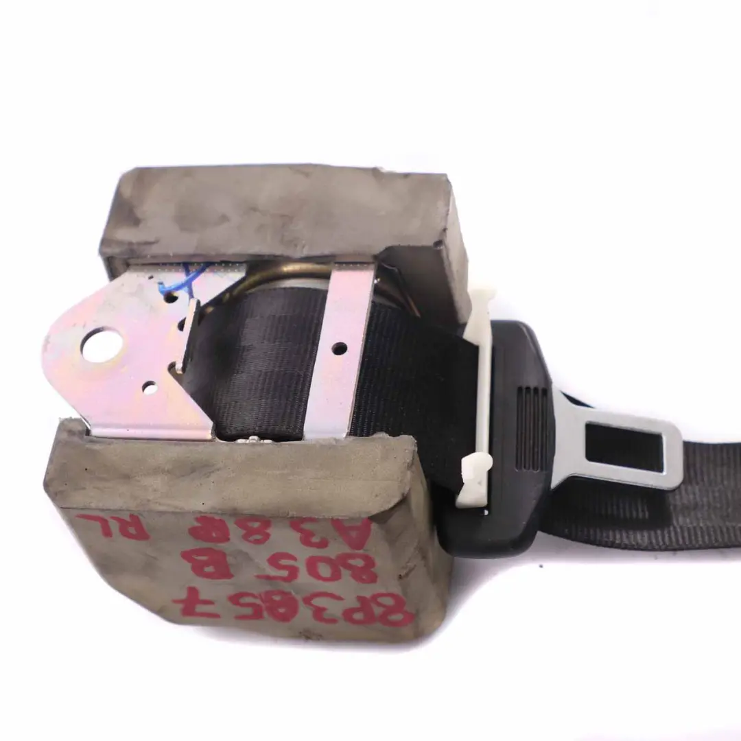 Audi A3 8P Ceinture de sécurité arrière gauche droite Noir - SKU 8P3857805B - Numéro de pièce 8P3857805B