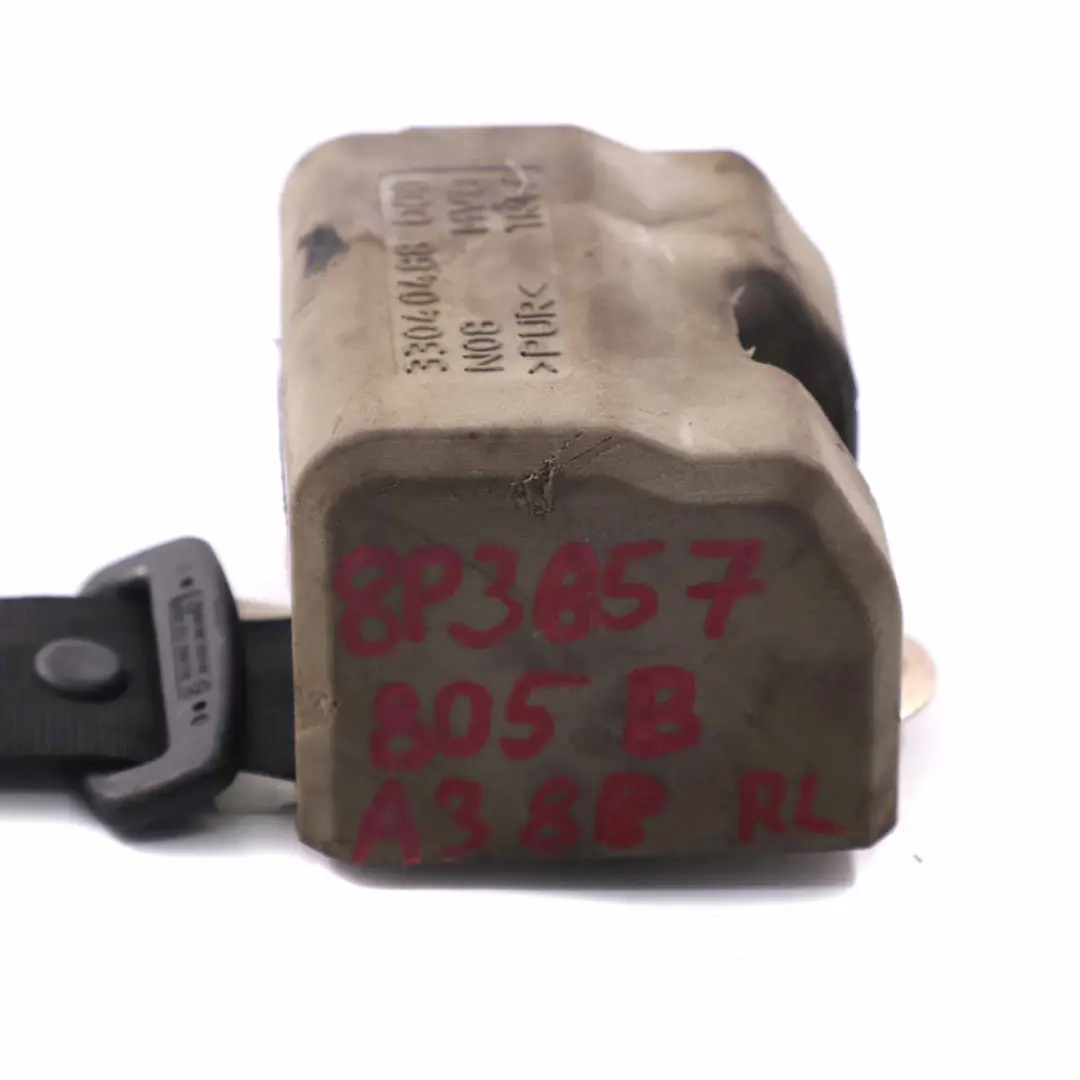 Audi A3 8P Seat Belt Rear Left Right N/O/S Seatbelt Black - SKU 8P3857805B - Part number 8P3857805B