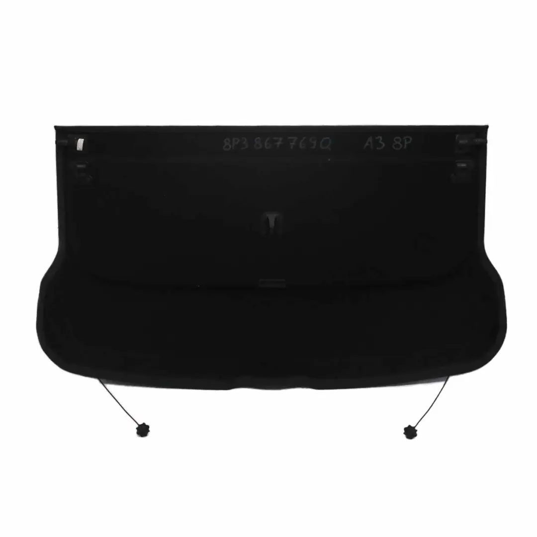 Audi A3 8P Parcel Shelf Rear Boot Trunk Storage Compartment Shelf Net Black - SKU 8P3867769Q - Part number 8P3867769Q