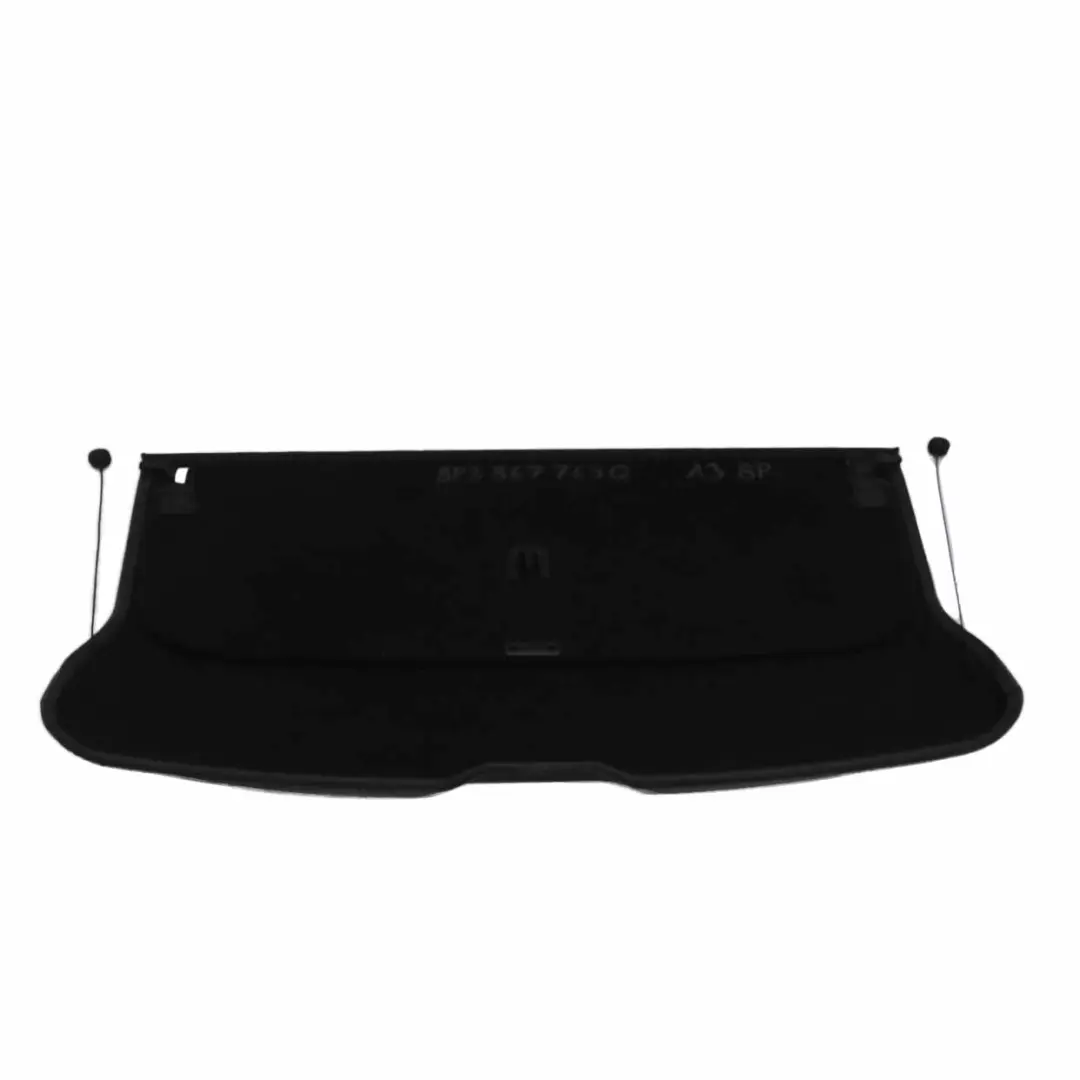 Parcel Shelf Rear Boot Trunk Storage Compartment Shelf Net Black to Audi A3 8P with Part number 8P3867769Q Audi A3 8P Parcel Shelf Rear Boot Trunk Storage Compartment Shelf Net Black - SKU 8P3867769Q - Part number 8P3867769Q