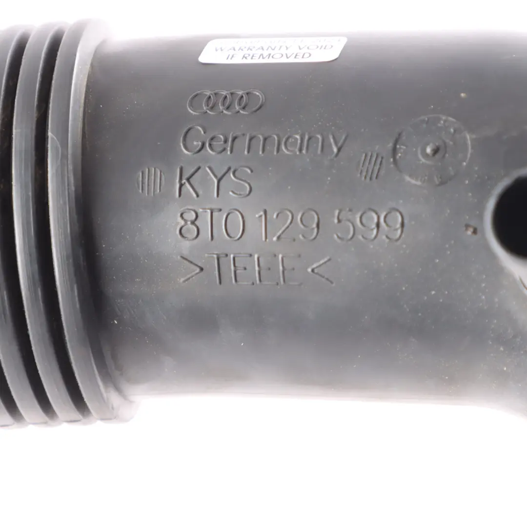 Filter Box Intake Hose Pipe Line to Audi RS4 B8 Air with Part number 8T0129599 Audi RS4 B8 Air Filter Box Intake Hose Pipe Line - SKU 8T0129599 - Part number 8T0129599