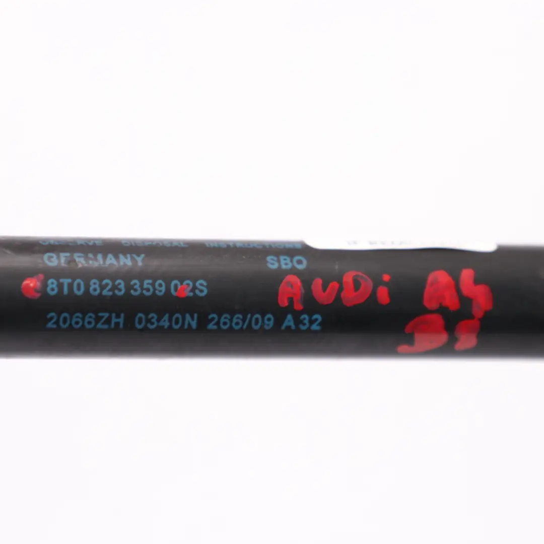 Front Bonnet Hood Gas Pressurized Strut Spring to Audi A4 B8 with Part number 8T0823359 Audi A4 B8 Front Bonnet Hood Gas Pressurized Strut Spring - SKU 8T0823359 - Part number 8T0823359