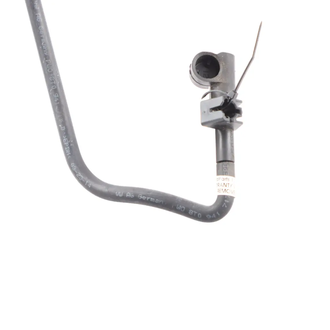 Audi A4 RS4 B8 Faro delantero drenaje manguera línea tubo izquierda - SKU 8T0941717D - Número de pieza 8T0941717D