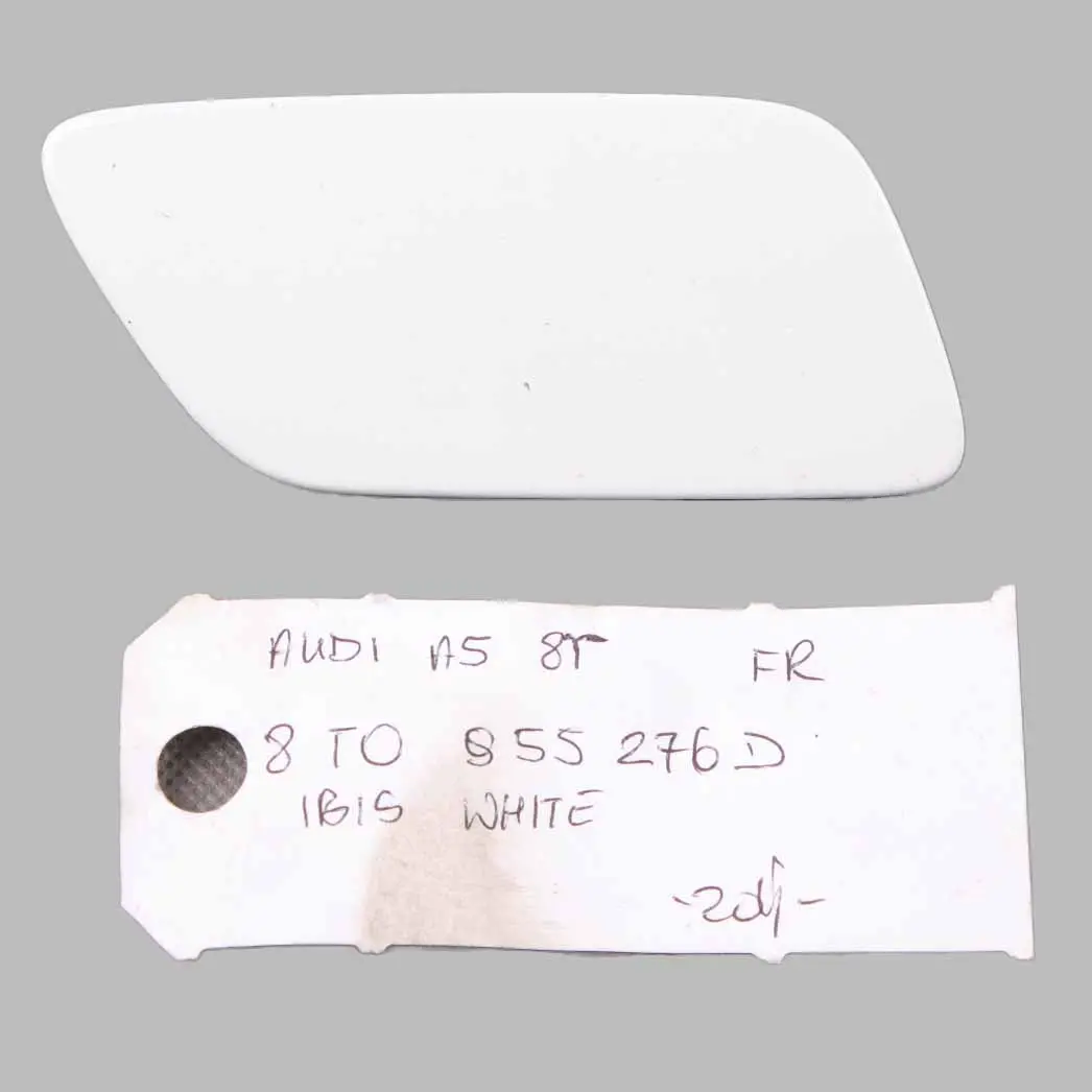 Headlight Washer Cover Cap Flap Right O/S Ibis White to Audi A5 8T with Part number 8T0955276D Audi A5 8T Headlight Washer Cover Cap Flap Right O/S Ibis White - SKU 8T0955276D - Part number 8T0955276D