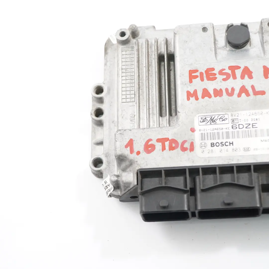 Ford Fiesta MK7 1.6 TDCI Diesel Engine Control Unit ECU Manual - SKU 8V2112A650KE - Part number 8V2112A650KE