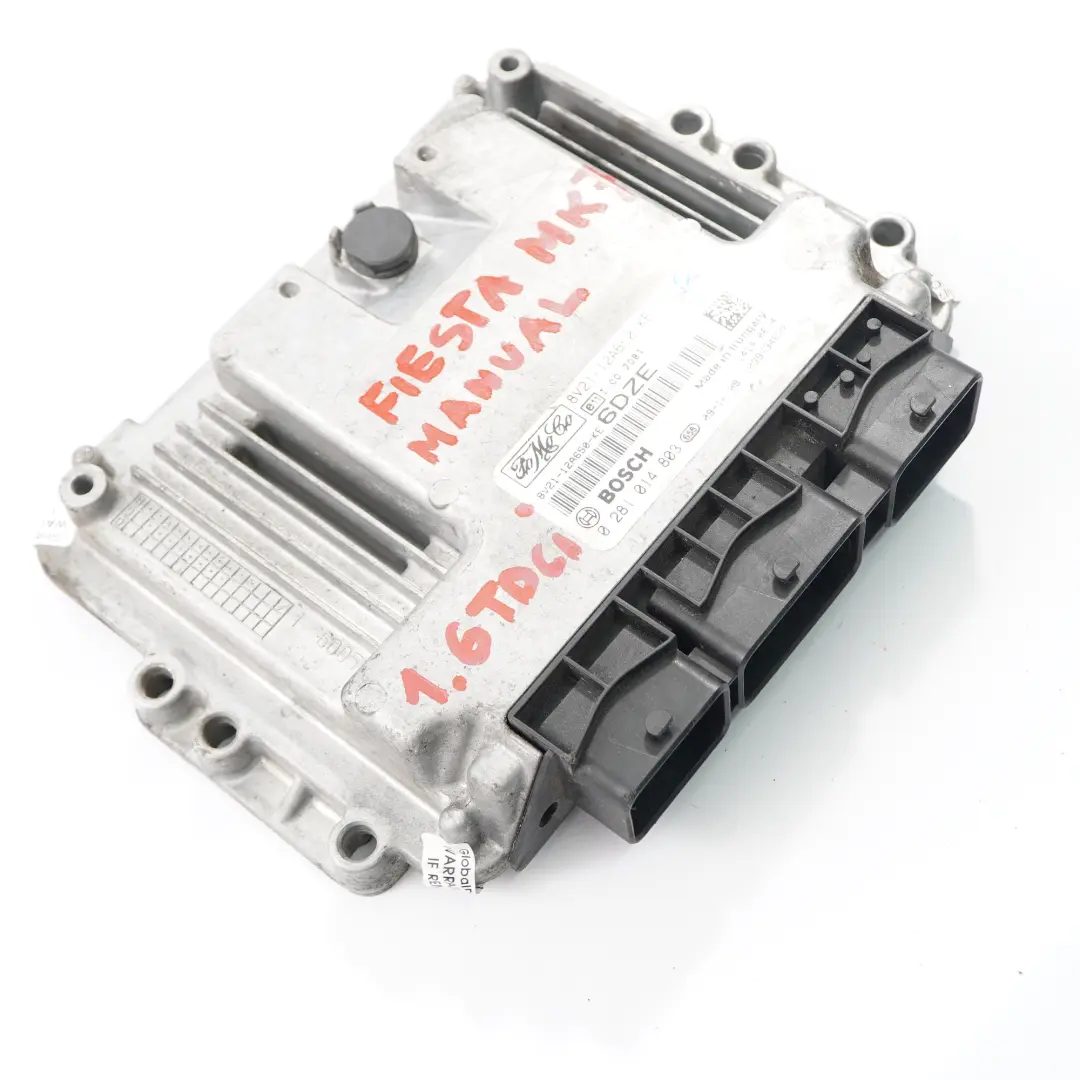 Ford Fiesta MK7 1.6 TDCI Diesel Engine Control Unit ECU Manual - SKU 8V2112A650KE - Part number 8V2112A650KE