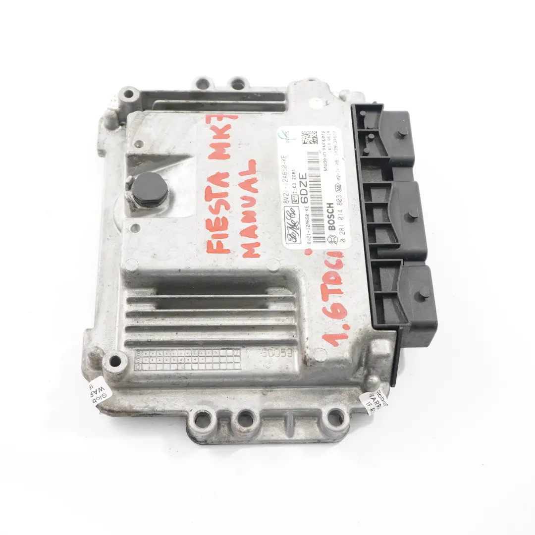 Ford Fiesta MK7 1.6 TDCI Diesel Engine Control Unit ECU Manual - SKU 8V2112A650KE - Part number 8V2112A650KE