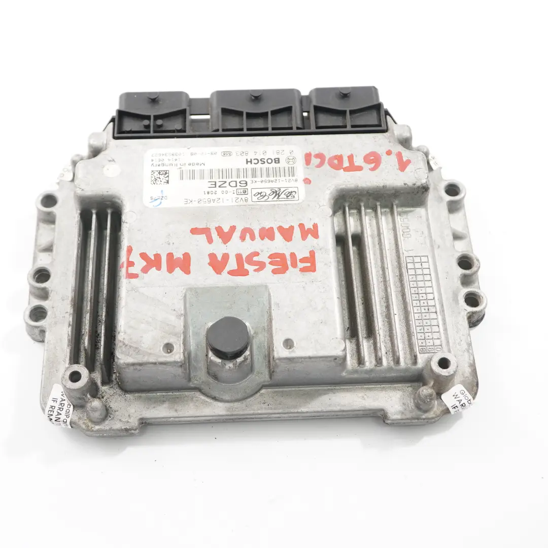 Ford Fiesta MK7 1.6 TDCI Diesel Engine Control Unit ECU Manual - SKU 8V2112A650KE - Part number 8V2112A650KE