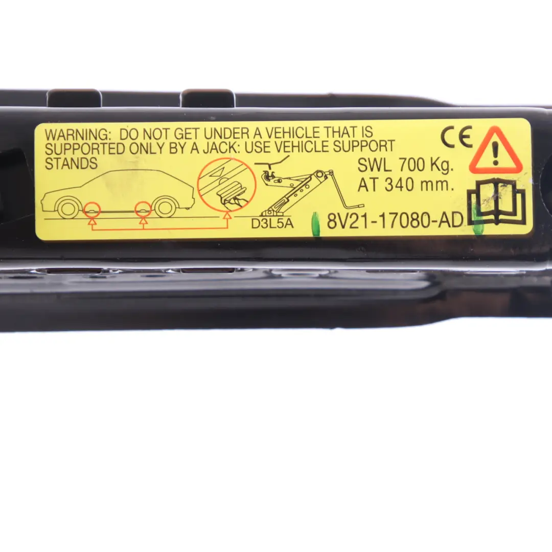 Lewarek Samochodowy Narzędzie Podnośnik Koła do Ford Fiesta MK7 o numerze 8V2117080AD Ford Fiesta MK7 Lewarek Samochodowy Narzędzie Podnośnik Koła - SKU 8V2117080AD - Numer Części 8V2117080AD
