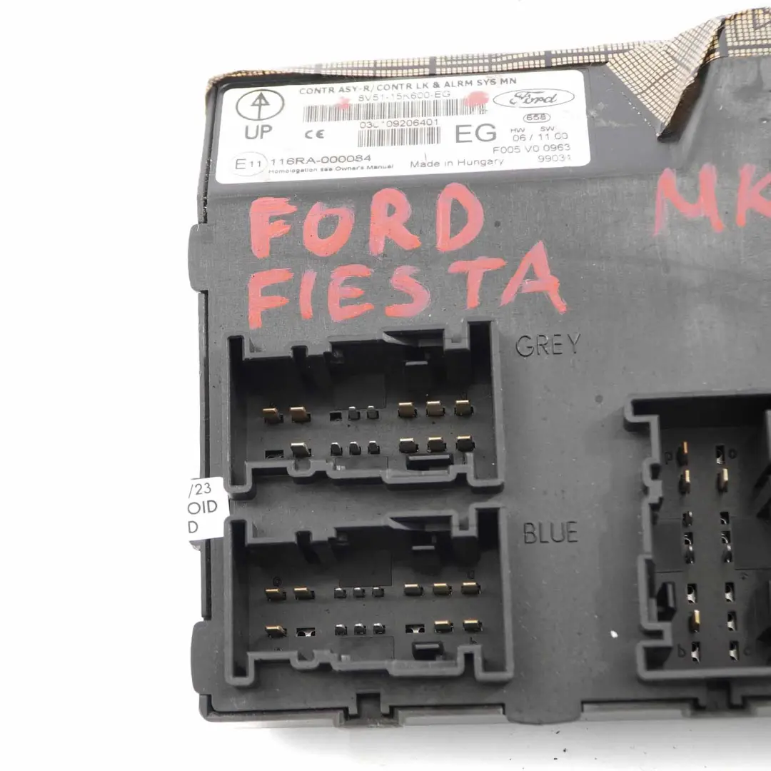 Ford Fiesta MK7 Body Control Module BCM Control Unit ECU - SKU 8V5115K600EG - Part number 8V5115K600EG