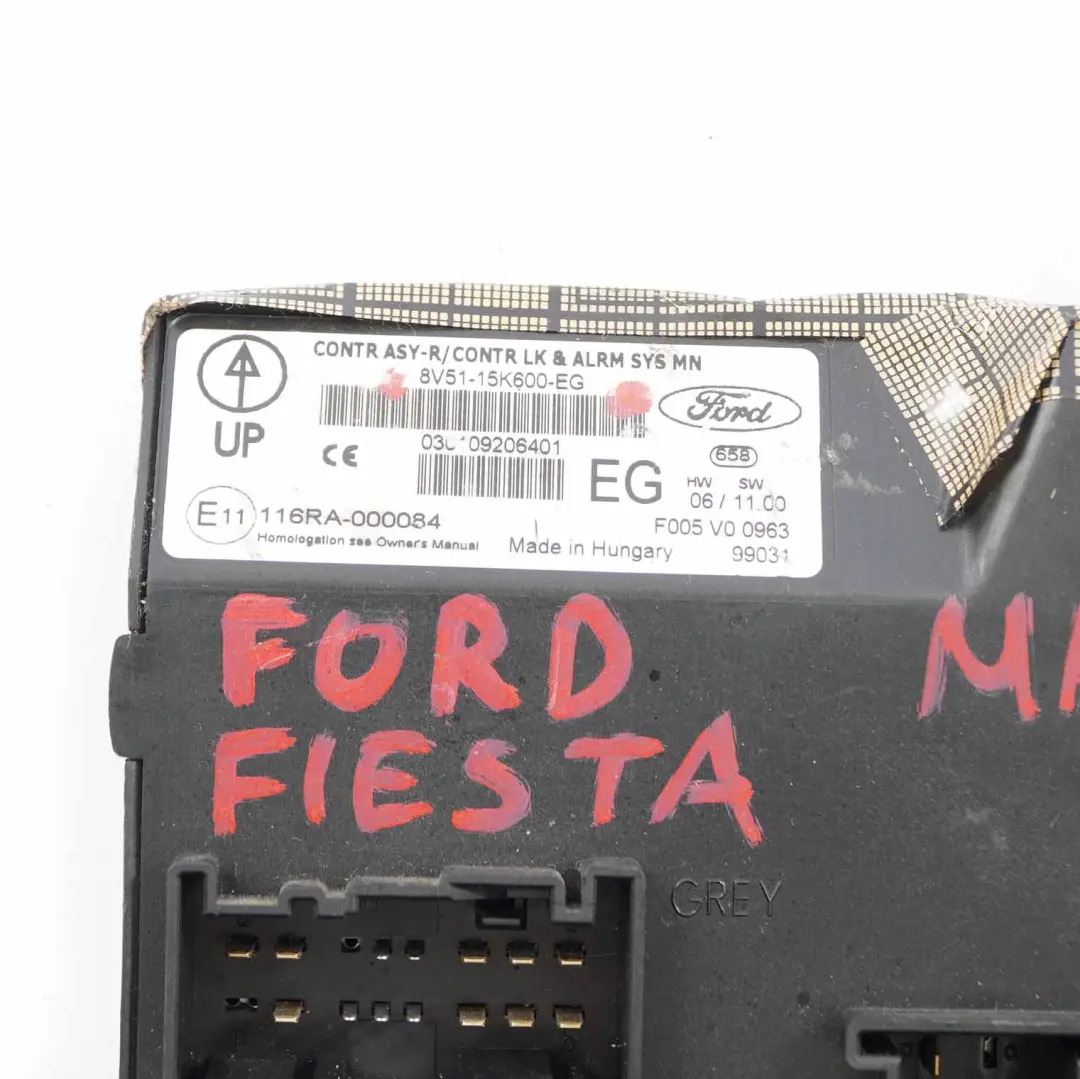 Ford Fiesta MK7 Body Control Module BCM Control Unit ECU - SKU 8V5115K600EG - Part number 8V5115K600EG