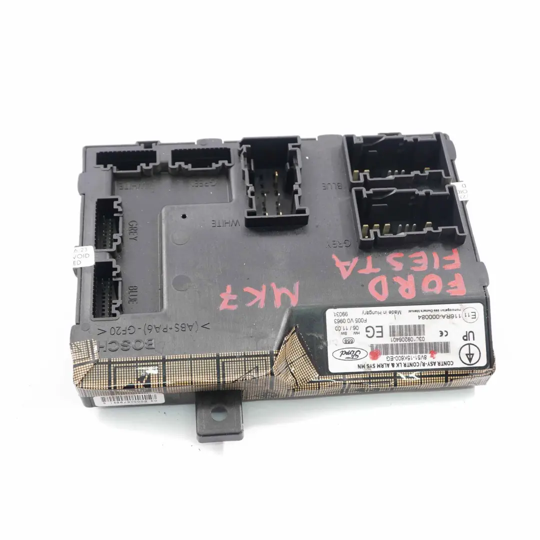 Body Control Modul BCM Steuergerät ECU für Ford Fiesta MK7 mit Teilenummer 8V5115K600EG Ford Fiesta MK7 Body Control Modul BCM Steuergerät ECU - SKU 8V5115K600EG - Teilenummer 8V5115K600EG