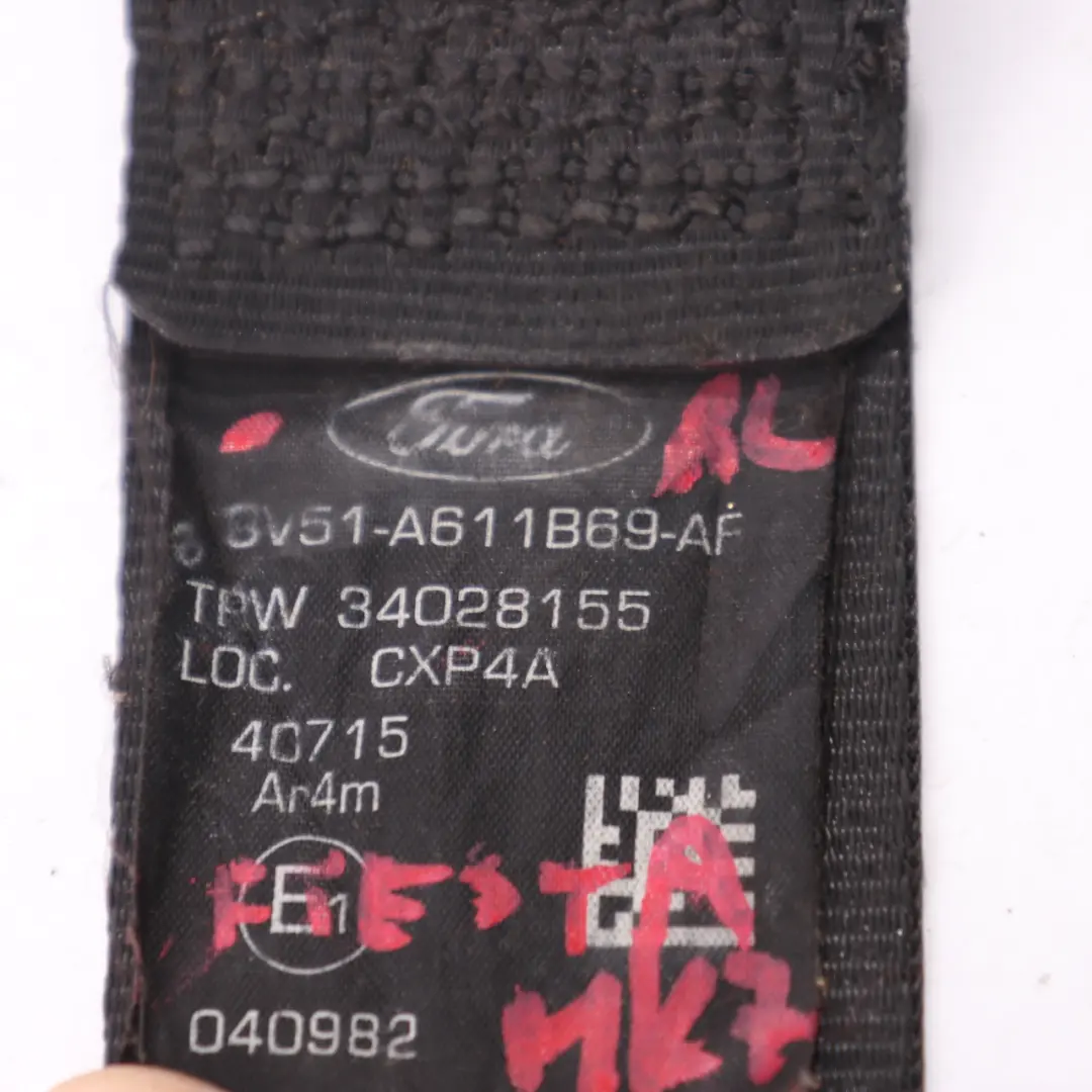 Ceinture de sécurité arrière gauche Noir pour Ford Fiesta MK7 à propos du numéro de pièce 8V51A611B69AF Ford Fiesta MK7 Ceinture de sécurité arrière gauche Noir - SKU 8V51A611B69AF - Numéro de pièce 8V51A611B69AF
