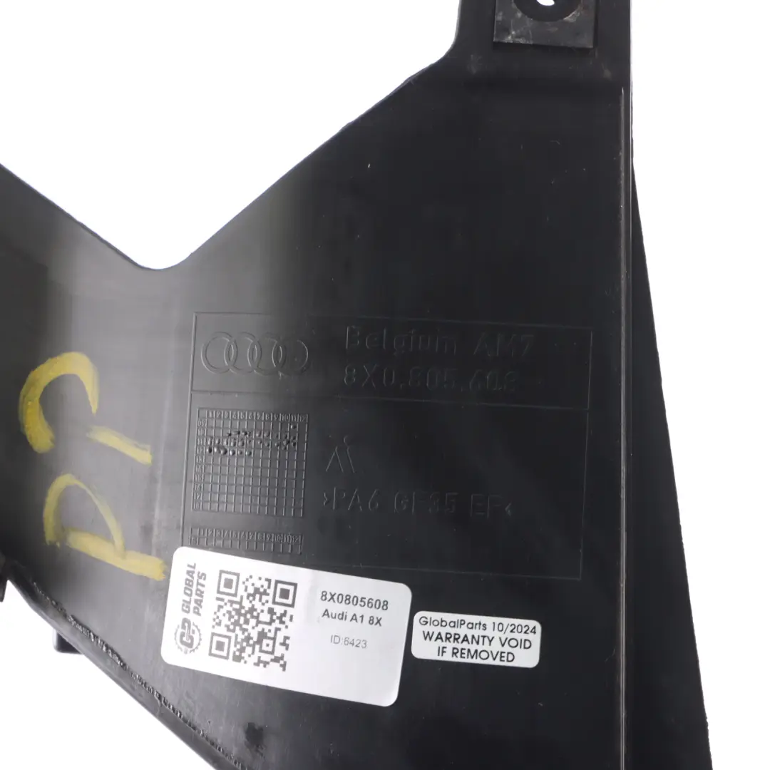 Supporto staffa faro montaggio anteriore destro per Audi A1 8X con numero di parte 8X0805608 Audi A1 8X Supporto staffa faro montaggio anteriore destro - SKU 8X0805608 - Numero di parte 8X0805608