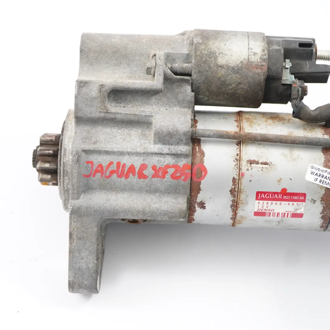  Jaguar XF X250 Diesel Engine Starter Motor 12V DENSO - SKU 8X2311001AA - Part number 8X2311001AA