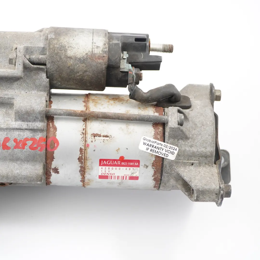 Starter Motor 12V DENSO to Jaguar XF X250 Diesel Engine with Part number 8X2311001AA Jaguar XF X250 Diesel Engine Starter Motor 12V DENSO - SKU 8X2311001AA - Part number 8X2311001AA